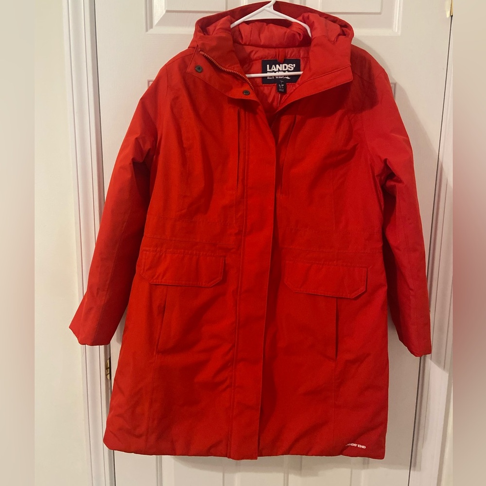 Land’End Puffer Coat Red Size Large/P